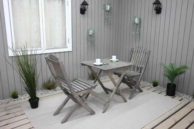 Gruppe for utemøbler Wilma & Visby - Grå - Hagemøbler & utemiljø - Hagegruppe - Cafemøbler & cafesett