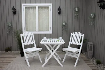 Gruppe for utemøbler Wilma & Visby - Hvit - Hagemøbler & utemiljø - Hagegruppe - Cafemøbler & cafesett