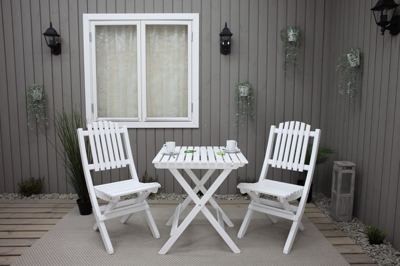 Gruppe for utemøbler Wilma & Visby - Hvit - Hagemøbler & utemiljø - Hagegruppe - Cafemøbler & cafesett