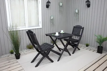 Gruppe for utemøbler Wilma & Visby - Kaffe svart - Hagemøbler & utemiljø - Hagegruppe - Cafemøbler & cafesett