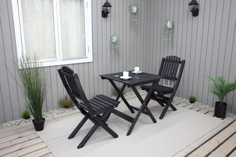 Gruppe for utemøbler Wilma & Visby - Kaffe svart - Hagemøbler & utemiljø - Hagegruppe - Cafemøbler & cafesett