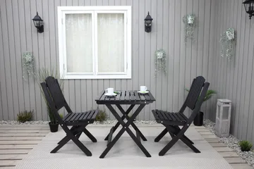 Gruppe for utemøbler Wilma & Visby - Kaffe svart - Hagemøbler & utemiljø - Hagegruppe - Cafemøbler & cafesett