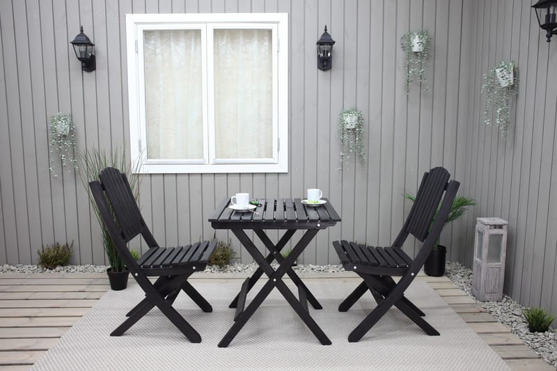 Gruppe for utemøbler Wilma & Visby - Kaffe svart - Hagemøbler & utemiljø - Hagegruppe - Cafemøbler & cafesett