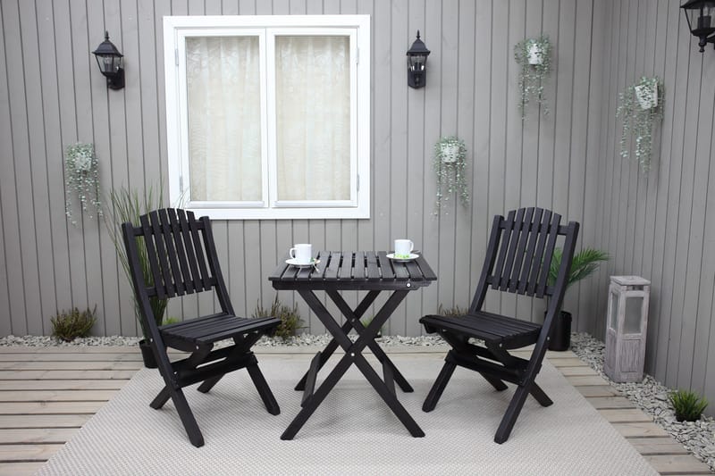 Gruppe for utemøbler Wilma & Visby - Kaffe svart - Hagemøbler & utemiljø - Hagegruppe - Cafemøbler & cafesett