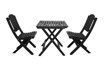 Gruppe for utemøbler Wilma & Visby - Kaffe svart - Hagemøbler & utemiljø - Hagegruppe - Cafemøbler & cafesett