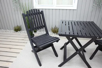 Gruppe for utemøbler Wilma & Visby - Kaffe svart - Hagemøbler & utemiljø - Hagegruppe - Cafemøbler & cafesett