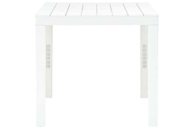 Hagebord med 2 benker plast hvit - Hvit - Cafemøbler & cafesett