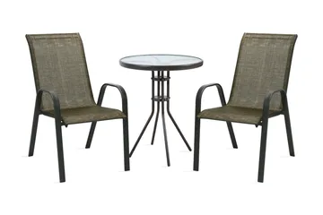 Hagegruppe DUBLIN bord og 2 stoler D60xH70cm - Hagemøbler & utemiljø - Hagegruppe - Cafemøbler & cafesett