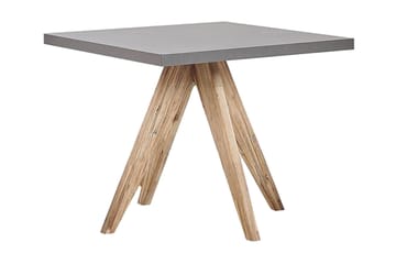 Hagesett med bord og 4 krakker 90 x 90 cm OLBIA - Grå - Hagemøbler & utemiljø - Hagegruppe - Cafemøbler & cafesett