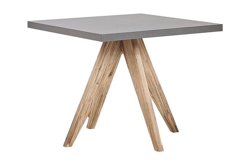 Hagesett med bord og 4 krakker 90 x 90 cm OLBIA - Grå - Hagemøbler & utemiljø - Hagegruppe - Cafemøbler & cafesett