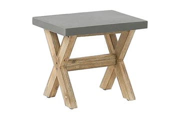 Hagesett med bord og 4 krakker 90 x 90 cm OLBIA - Grå - Hagemøbler & utemiljø - Hagegruppe - Cafemøbler & cafesett