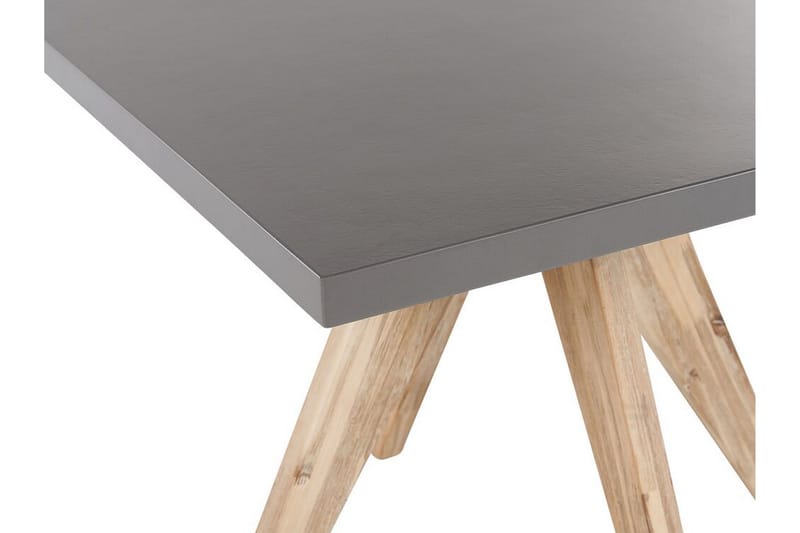 Hagesett med bord og 4 krakker 90 x 90 cm OLBIA - Grå - Hagemøbler & utemiljø - Hagegruppe - Cafemøbler & cafesett
