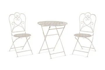 Hubscher Balkongsettt - Beige - Hagemøbler & utemiljø - Hagegruppe - Cafemøbler & cafesett