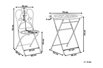 Hubscher Balkongsettt - Beige - Hagemøbler & utemiljø - Hagegruppe - Cafemøbler & cafesett