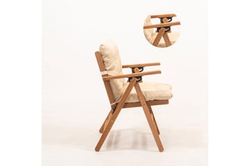 Manvir Cafésett - Valnøtt - Hagemøbler & utemiljø - Hagegruppe - Cafemøbler & cafesett