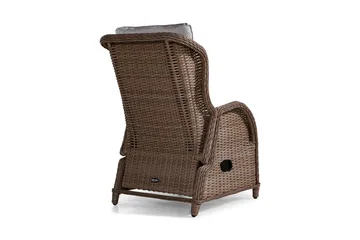 Marcus Cafésett med 2 Reclinerlenestoler m Pute - Natur - Hagemøbler & utemiljø - Hagegruppe - Cafemøbler & cafesett