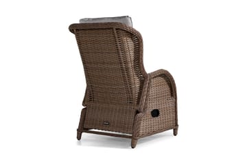 Marcus Cafésett med 2 Reclinerlenestoler m Pute - Natur - Hagemøbler & utemiljø - Hagegruppe - Cafemøbler & cafesett