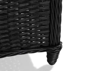 Marcus Cafésett med 2 Reclinerlenestoler m Pute - Svart - Hagemøbler & utemiljø - Hagegruppe - Cafemøbler & cafesett