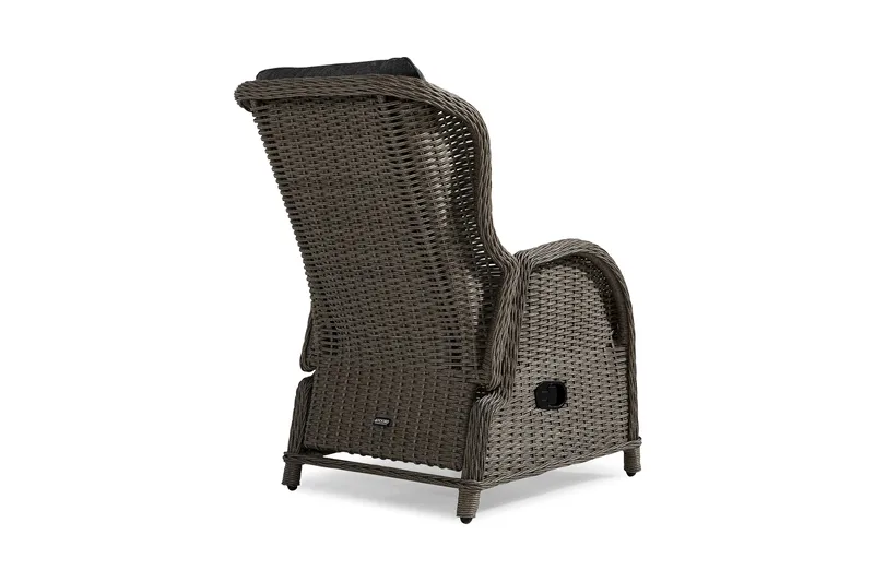 Marcus Cafésett med 2 Reclinerlenestoler m Pute - Grå - Hagemøbler & utemiljø - Hagegruppe - Cafemøbler & cafesett