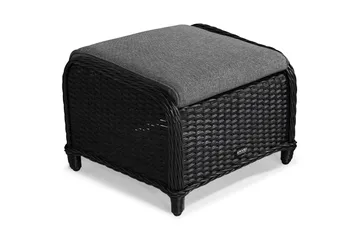 Marcus Cafésett med 2 Reclinerlenestoler m Pute - Svart - Hagemøbler & utemiljø - Hagegruppe - Cafemøbler & cafesett