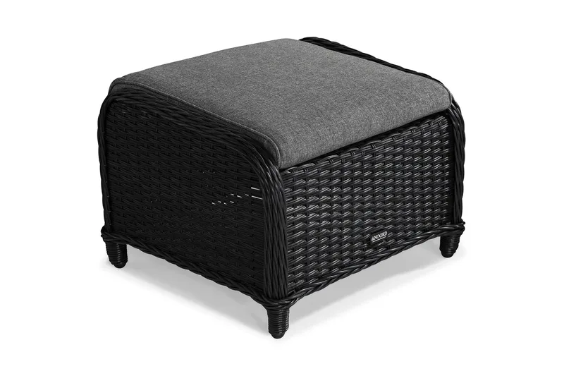 Marcus Cafésett med 2 Reclinerlenestoler m Pute - Svart - Hagemøbler & utemiljø - Hagegruppe - Cafemøbler & cafesett