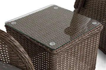 Marcus Cafésett med 2 Reclinerlenestoler m Pute - Natur - Hagemøbler & utemiljø - Hagegruppe - Cafemøbler & cafesett