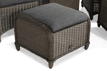 Marcus Cafésett med 2 Reclinerlenestoler m Pute - Grå - Hagemøbler & utemiljø - Hagegruppe - Cafemøbler & cafesett