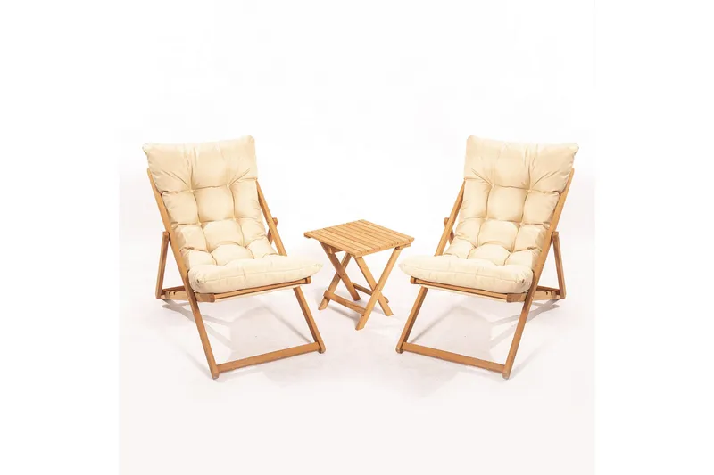 Nanni Cafésett - Beige - Hagemøbler & utemiljø - Hagegruppe - Cafemøbler & cafesett