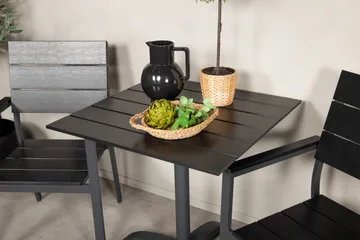 Norfolk Cafégruppe + 2 Konob Stoler - Svart - Hagemøbler & utemiljø - Hagegruppe - Cafemøbler & cafesett