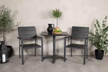 Norfolk Cafégruppe + 2 Konob Stoler - Svart - Hagemøbler & utemiljø - Hagegruppe - Cafemøbler & cafesett