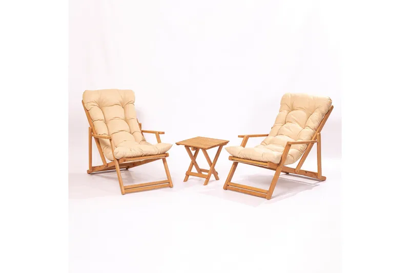 Parvez Cafésett - Beige - Hagemøbler & utemiljø - Hagegruppe - Cafemøbler & cafesett