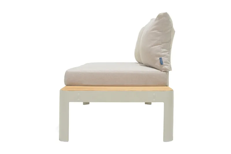 Portals Loungegruppe 2-seter - Hvit/Teak - Hagemøbler & utemiljø - Hagegruppe - Cafemøbler & cafesett