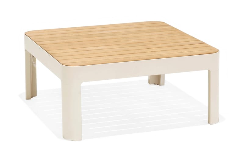 Portals Loungegruppe 4-seter - Hvit/Teak - Hagemøbler & utemiljø - Loungemøbler - Loungegrupper