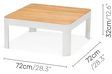 Portals Loungegruppe 4-seter - Hvit/Teak - Hagemøbler & utemiljø - Loungemøbler - Loungegrupper