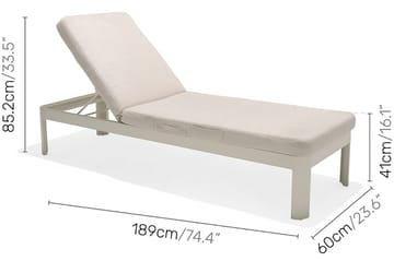 Portals Solsengsett med Pute - Hvit / Tre - Hagemøbler & utemiljø - Stoler & Lenestoler - Solsenger & solvogner