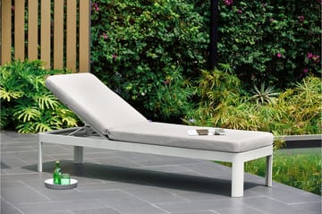 Portals Solsengsett med Pute - Hvit / Tre - Hagemøbler & utemiljø - Stoler & Lenestoler - Solsenger & solvogner