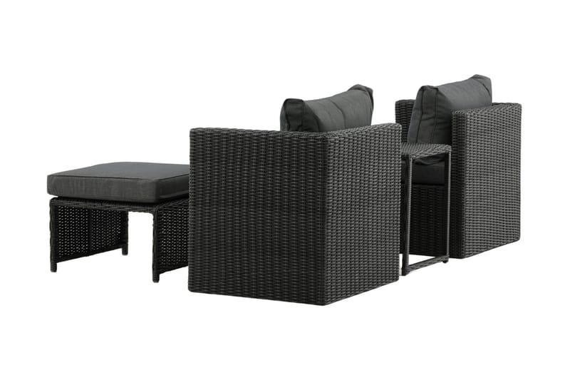 Quad Balkonggruppe 2-seters - Svart - Hagemøbler & utemiljø - Hagegruppe - Cafemøbler & cafesett