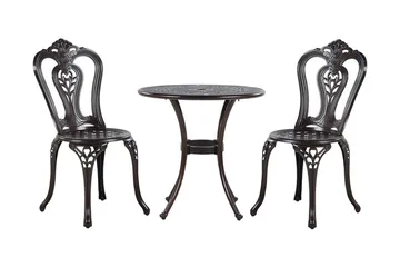 Radogna Balkongsett 65 cm + 2 Stoler - Brun - Hagemøbler & utemiljø - Hagegruppe - Cafemøbler & cafesett