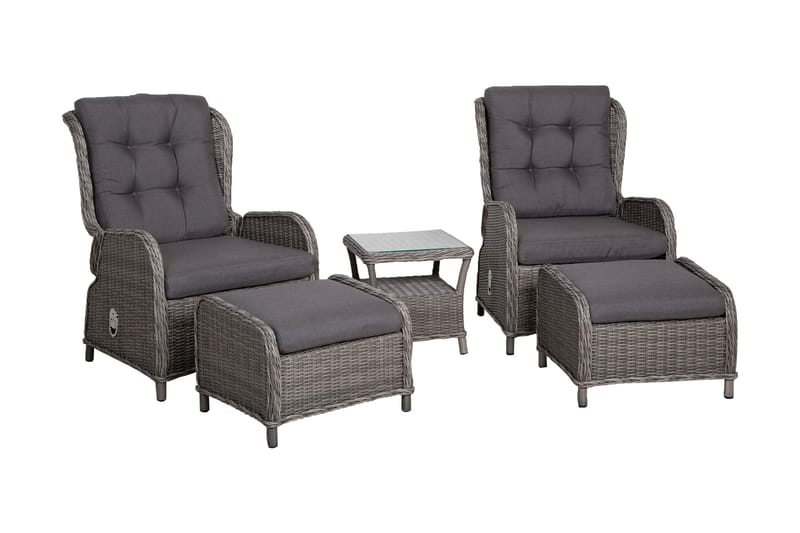 Reclinersett Delta - Grå - Cafemøbler & cafesett