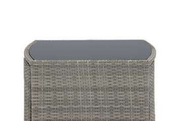 Savanna Cafésett 50 cm + 2 Spisestoler - Grå - Hagemøbler & utemiljø - Hagegruppe - Cafemøbler & cafesett