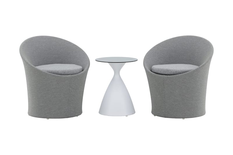 Spoga Balkonggruppe 2-seters, Hvit/Lys grå