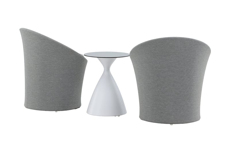 Spoga Balkonggruppe 2-seters - Hvit/Lys grå - Hagemøbler & utemiljø - Hagegruppe - Cafemøbler & cafesett