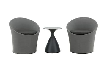 Spoga Balkonggruppe 2-seters - Svart/Mørkegrå - Hagemøbler & utemiljø - Hagegruppe - Cafemøbler & cafesett