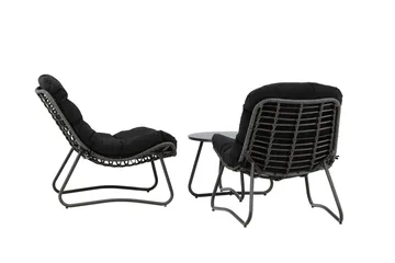 Cala Sofagruppe Utendørs 2-seter - Svart - Hagemøbler & utemiljø - Hagegruppe - Sofagruppe utendørs