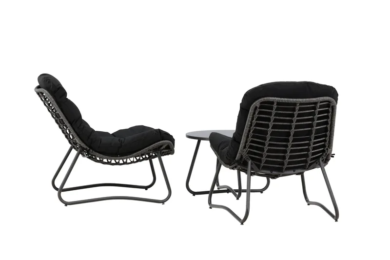 Cala Sofagruppe Utendørs 2-seter - Svart - Hagemøbler & utemiljø - Hagegruppe - Sofagruppe utendørs