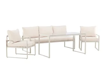 Catania Sofagruppe Utendørs 5-seter - Beige - Hagemøbler & utemiljø - Hagegruppe - Sofagruppe utendørs