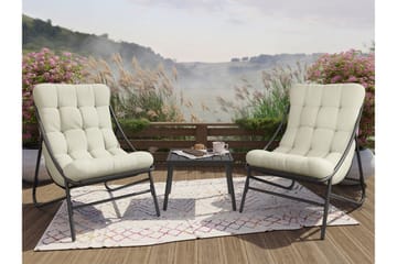 Cedarwick Cafesett Utendørs - Beige - Hagemøbler & utemiljø - Hagegruppe - Cafemøbler & cafesett