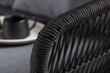 Chania hjørnesofagruppe 4-seter utendørs - Svart - Hagemøbler & utemiljø - Hagegruppe - Sofagruppe utendørs