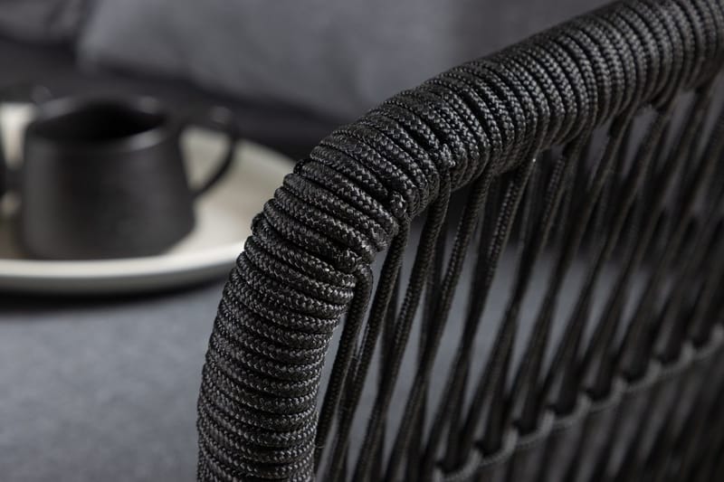 Chania hjørnesofagruppe 4-seter utendørs - Svart - Hagemøbler & utemiljø - Hagegruppe - Sofagruppe utendørs