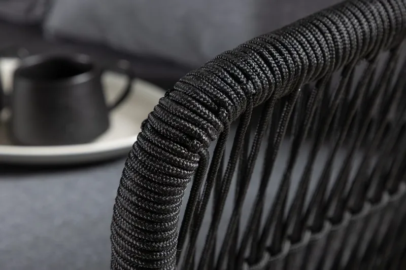 Chania hjørnesofagruppe 4-seter utendørs - Svart - Hagemøbler & utemiljø - Hagegruppe - Sofagruppe utendørs